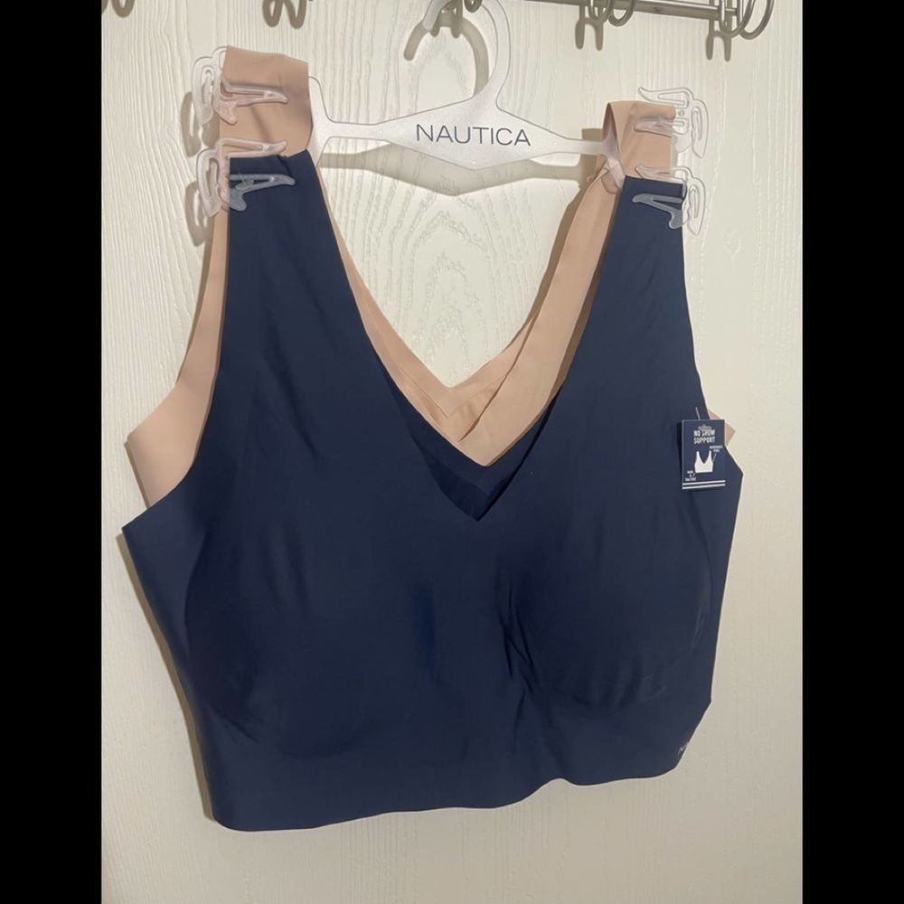 Nautica laser cut lounge active comfy athletic Bras bralettes plus size 2X new!!